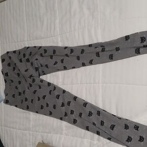 Girls black cat face pants